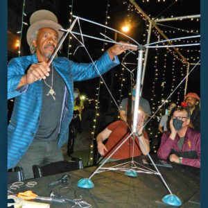 Joe Willie Smith creating a sonic sculpture at the Canal Convergence